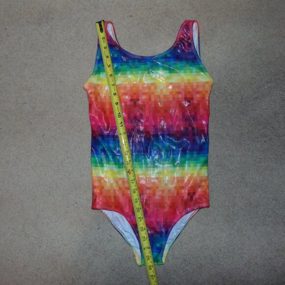 Danskin Pixelated Rainbow Leotard XL(14-16) - Picture 5 of 6